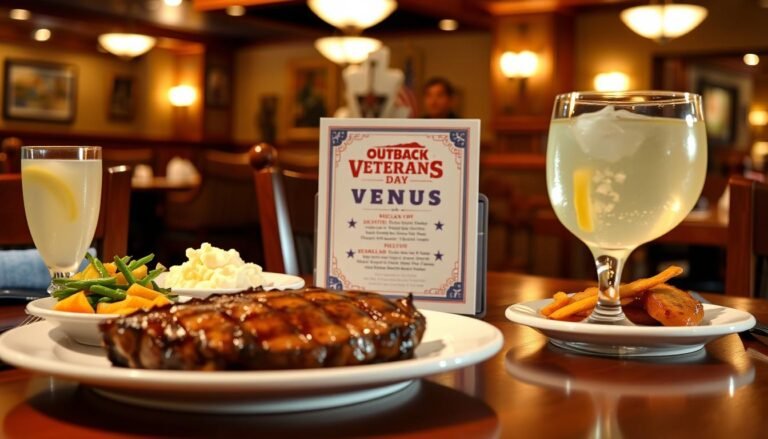 outback steakhouse veterans day menu